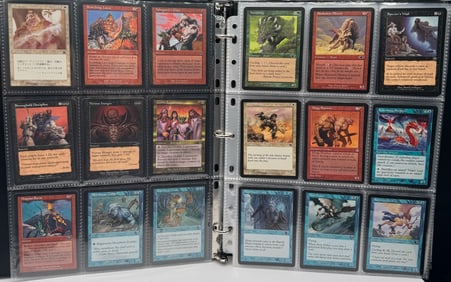 1990s Magic The Gathering Trading Cards Binder