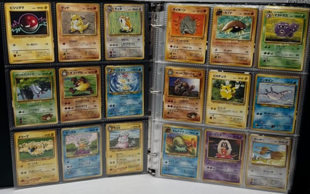 1990s Japanese Pokemon Trading Cards Binder