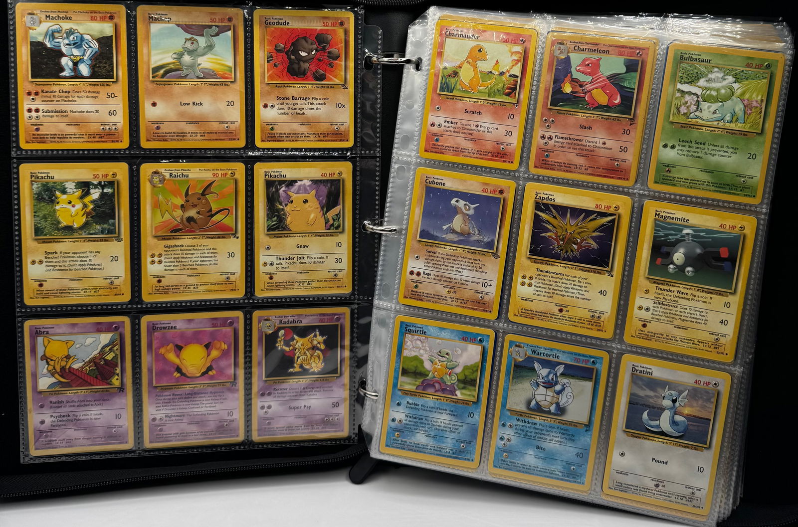 1999 Pokemon Raichu, Pikachu, Dratini Trading Cards Binder (1 of 7)