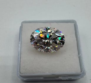 10 CT Moissanites Oval Shape With Certificate Of Authenticity