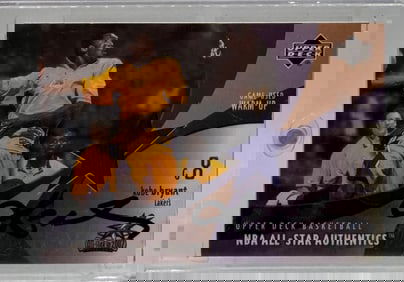 Kobe Bryant Autographed Jersey Patch Card With COA