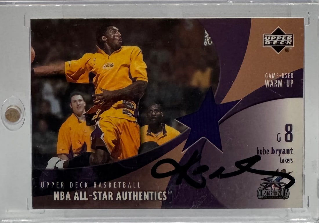 Kobe Bryant Autographed Jersey Patch Card With COA (1 of 2)