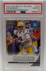 Joe Burrow Rookie Exclusive Flag