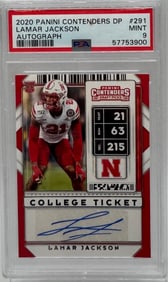 Lamar Jackson Auto College Ticket Card