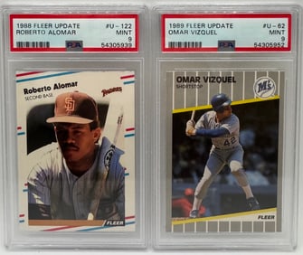 1988 Roberto Alomar & Omar Vizquel Baseball Cards