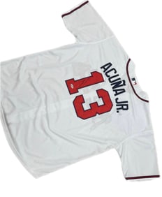 Ronald Acuna Autographed Signed Jersey Certificate Of Authenticity By Beckett