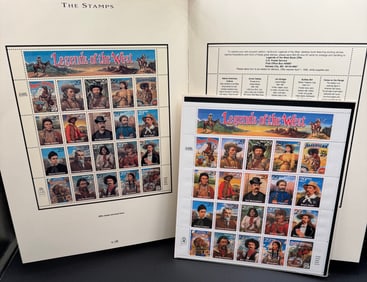 Legends Of The West Mint Set Stamps & Book