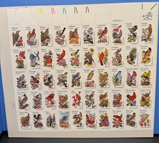 Birds And Flowers Of The Fifty States Stamps And Book