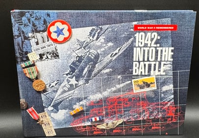 1942 Into The Batle Stamps And Book
