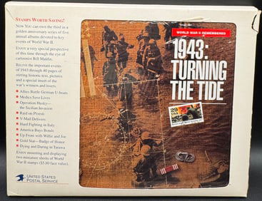 1943 Turning The Tide Stamps And Book