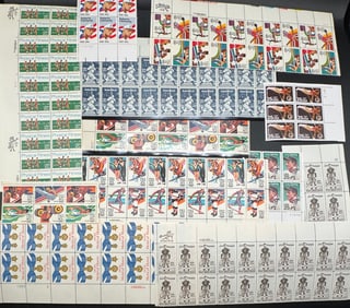 Stamps Sheets Lot Of Babe Ruth, Lou Gehrig, Jim Thorpe, Roberto Clemente & More