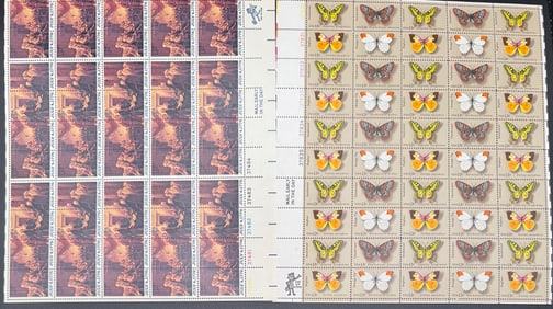 Stamps Sheets Lot Of July 4, 1776 & Burtterflies