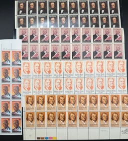 Stamps Sheets Lot Of Horace Moses, Hawthorne, A Philip Randolph & Carter G Woodson
