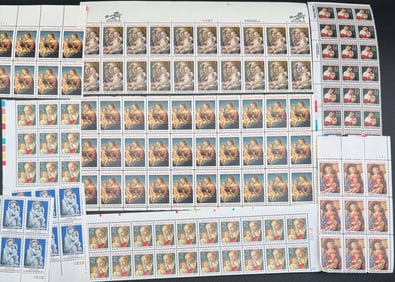 Stamps Sheets Lot Of Christmas