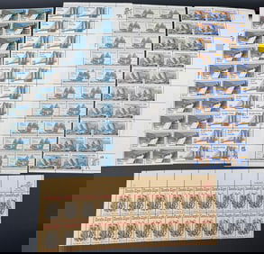 Stamps Sheets Lot Of Brooklyn Bridge, Tenesse Valley, Concord, Hawaii & Horatio Alger