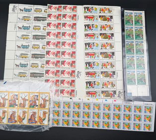 Stamps Sheets Lot Of Seasons Greetings