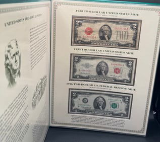 Two-Dollar Notes Folio 1928-1976 Postal Commemorative Society