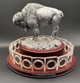 DANBURY MINT U.S. BUFFALO NICKELS IN CRYSTAL SLABS, 1918-1938, ROTARY DISPLAY