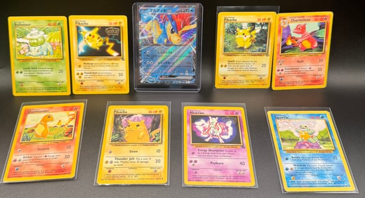 Charmander, Pikachu, Squirtle , Mewtwo Pokemon Cards