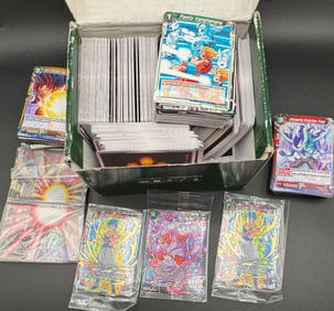 Box With Hundreds Dragon Ball Trading Cards