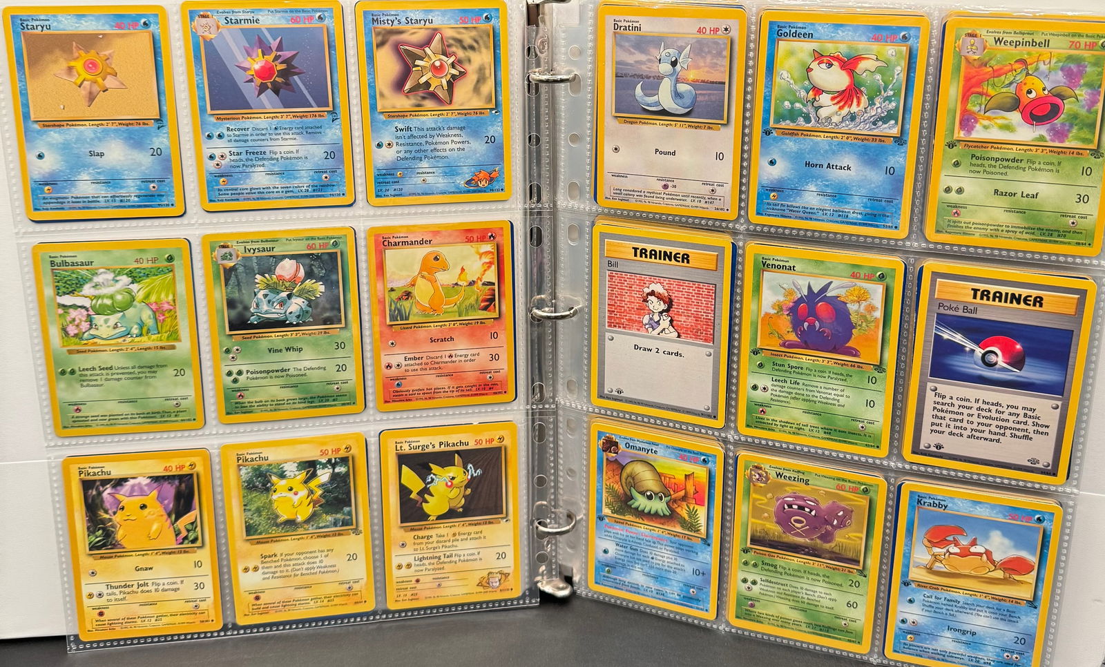 1999 1st Edition Pokemon & More Pikachu, Ivysaur, Charmander Cards Binder (1 of 4)