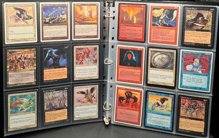 1990s Magic The Gathering Trading Cards Binder