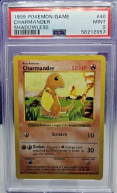 1999 Pokemon Charmander Shadowless Card