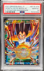 2021 Dragon Ball Vegeta Elite Resolve Card