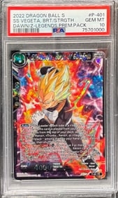 2022 Dragon Ball Vegeta Burst Of Strength Card