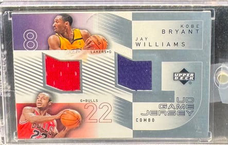 Kobe Bryant & Jay Williams Game Used Jersey Patch Card