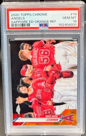 2020 Topps Chrome Shohei Ohtani Sapphire Orange Card /25