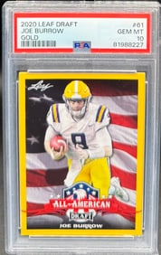 2020 Draft Joe Burrow Rookie Gold