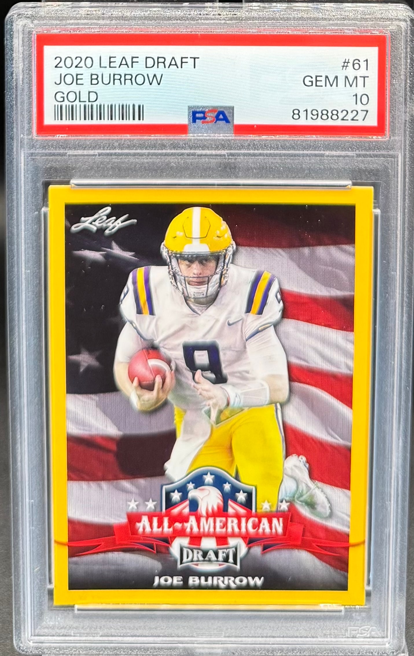 2020 Draft Joe Burrow Rookie Gold (1 of 2)
