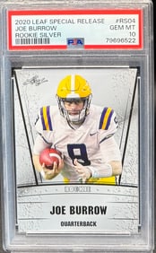 2020 Special Release Joe Burrow Rookie Silver Card