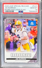 2020 Special Release Joe Burrow Rookie Exclusive Flag Card