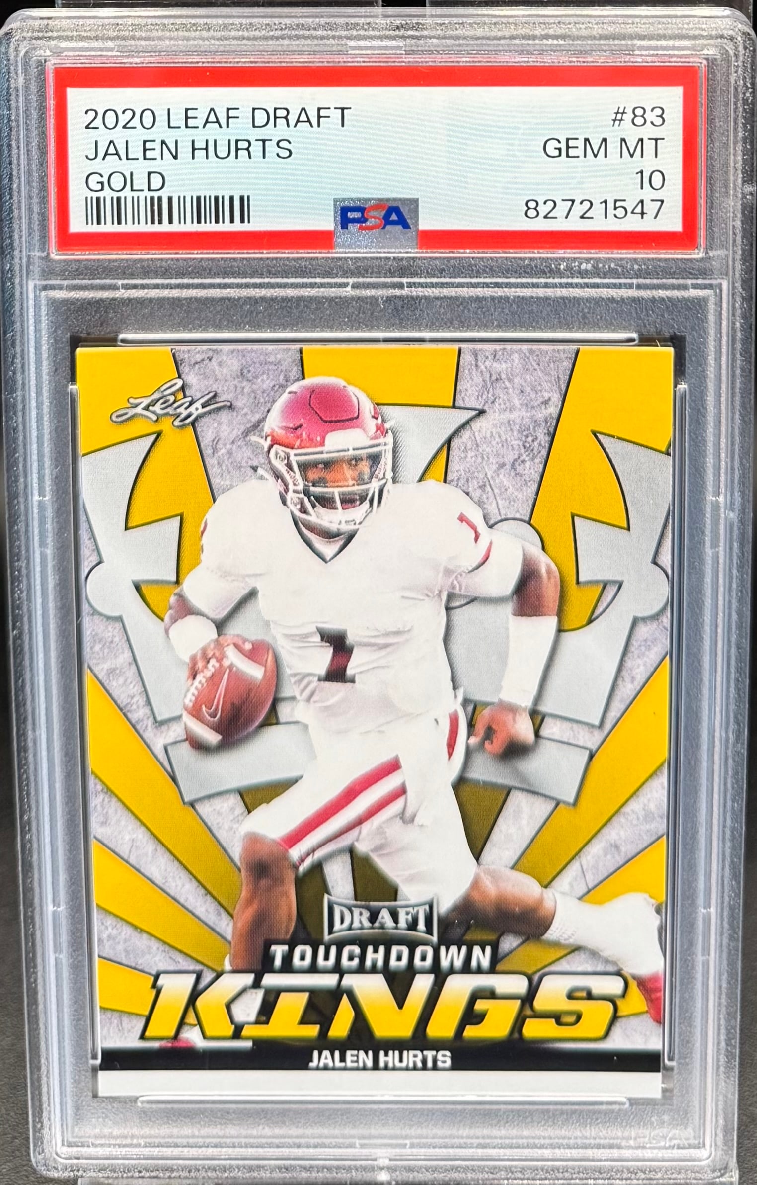 Jalen Hurts Rookie Gold Card (1 of 2)