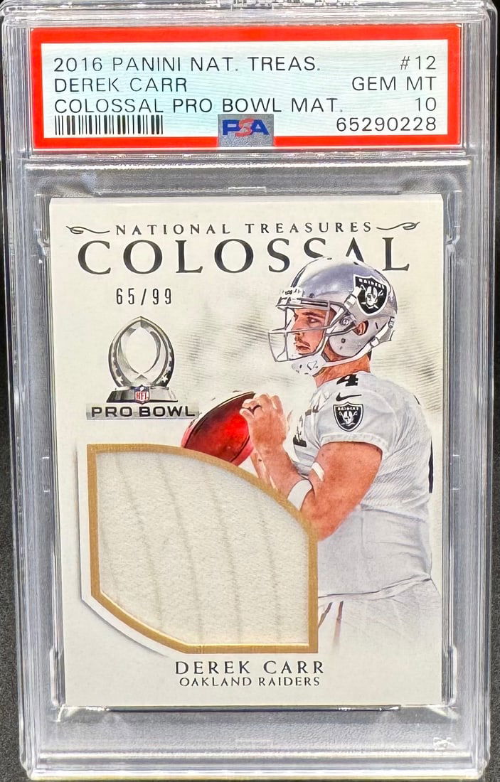2016 National Treasures Derek Carr Colossal Card /99 (1 of 2)