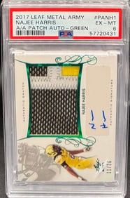 2017 Metal Najee Harris Auto Game Used Patch Card /20