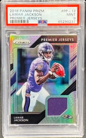 2018 Prizm Lamar Jackson Game Used Jersey Patch Card