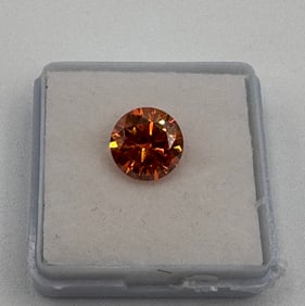 Orange Moissanite with Certificate Of Authenticity