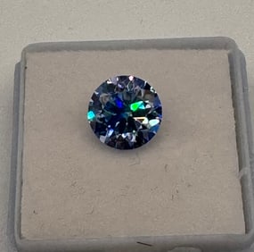 Sapphire Blue Moissanite with Certificate Of Authenticity