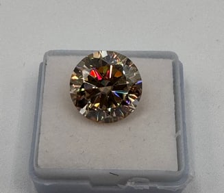 10 Carats Champagne Moissanite with Certificate Of Authenticity