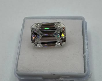 Emerald Cut 10 CT Moissanite With Certificate Of Authenticity