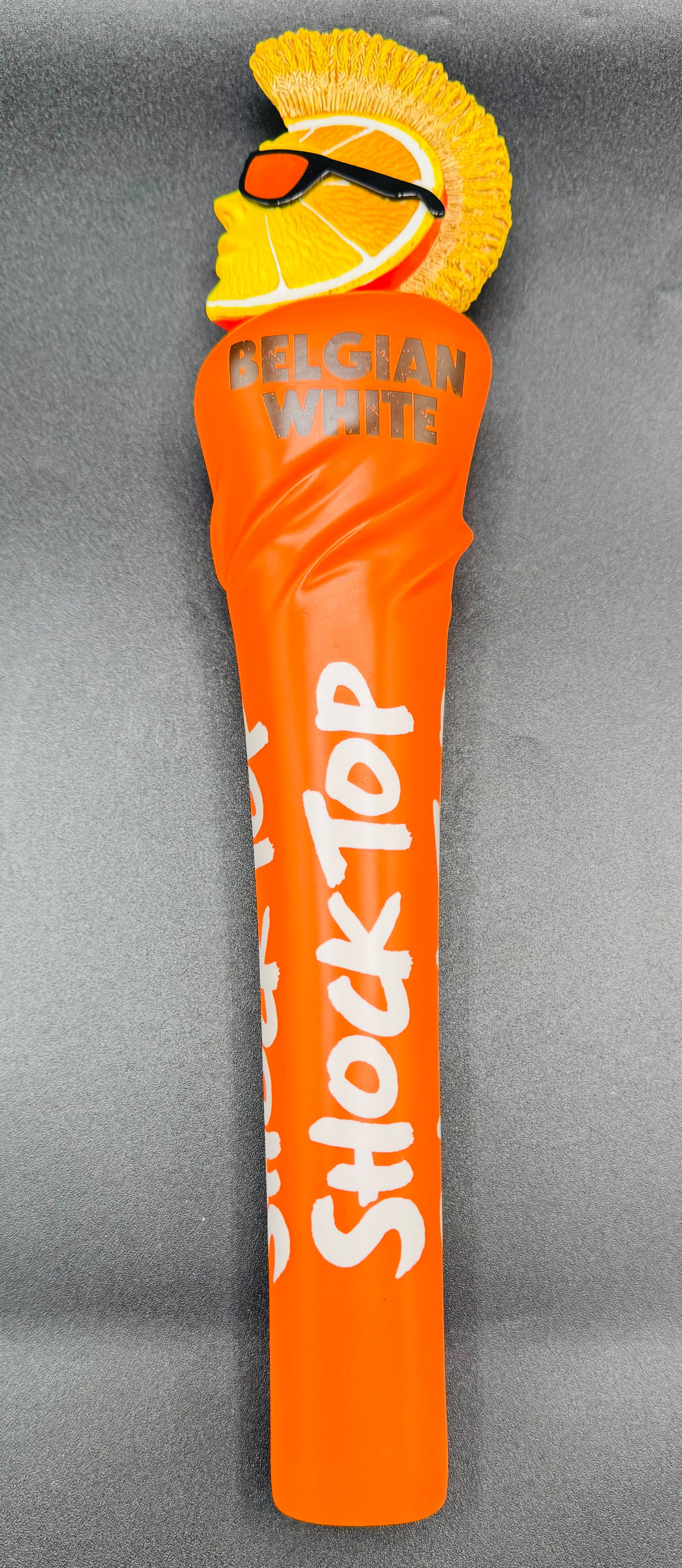 Belgian White Shock Top Tap handle: Belgian White Shock Top Tap handle. Approx size: 12 inches
