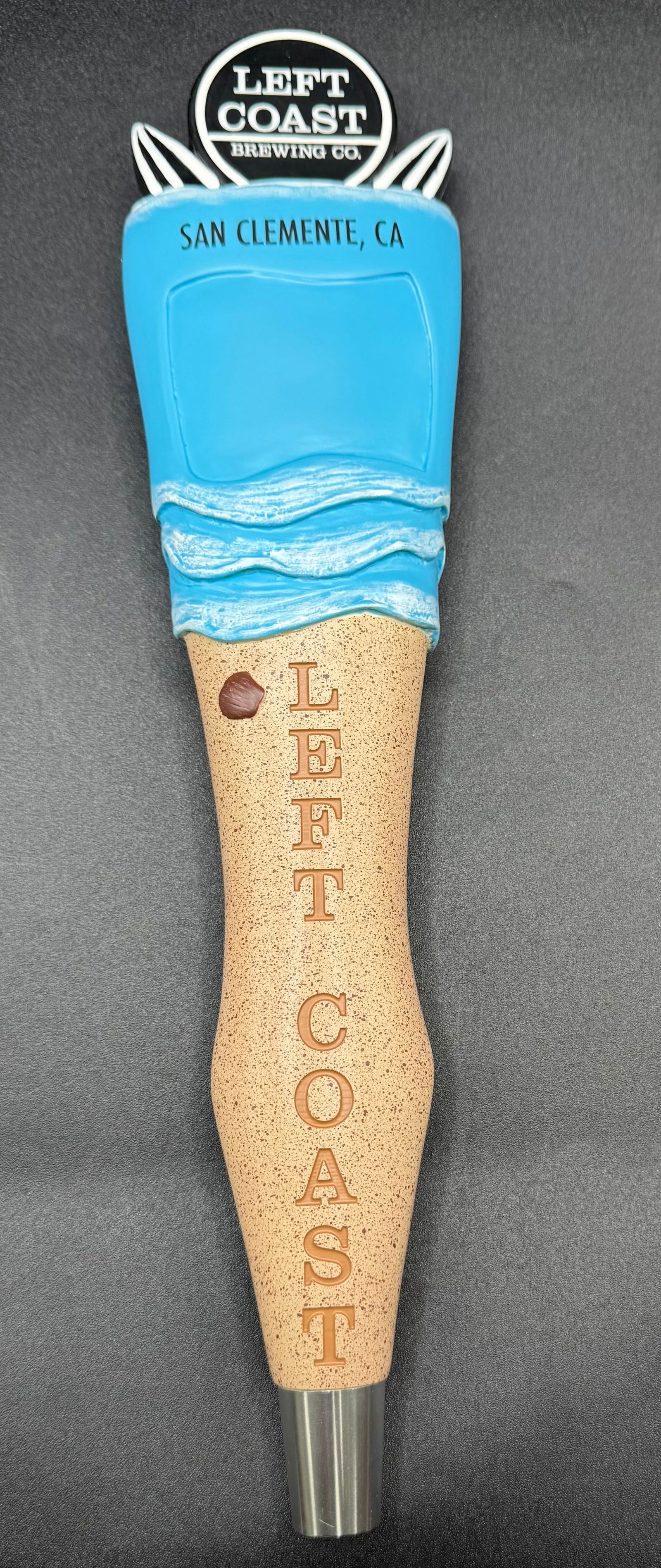 Leaf Coast Beer Tap Handle: Leaf Coast San Clemente Tap Handle. Approx size: 14 inches