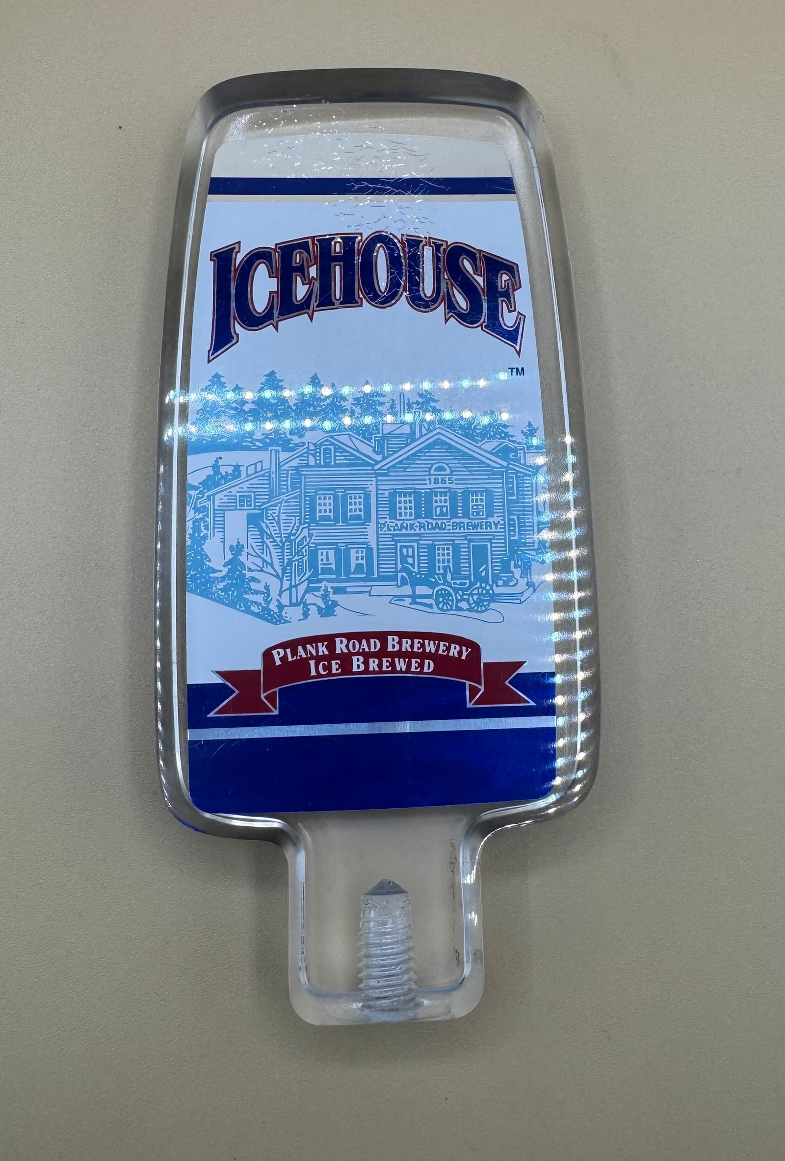 Icehouse Beer Tap Handle: Icehouse Plank Road Brewery Beer Tap Handle. Approx Size: 5 Inches