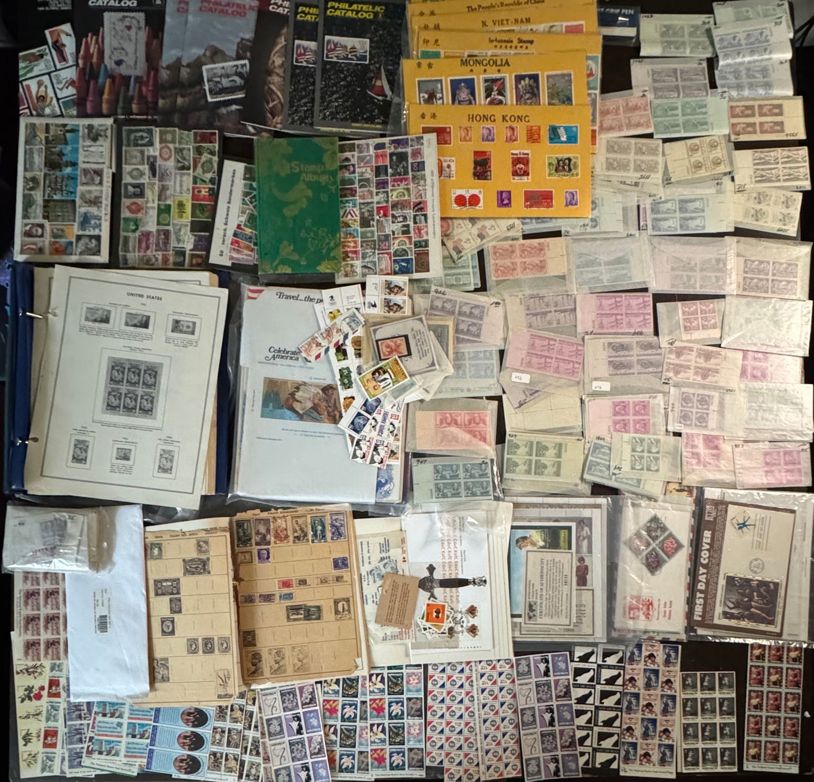 Box With Hundreds Of Stamps Lot (1 of 1)