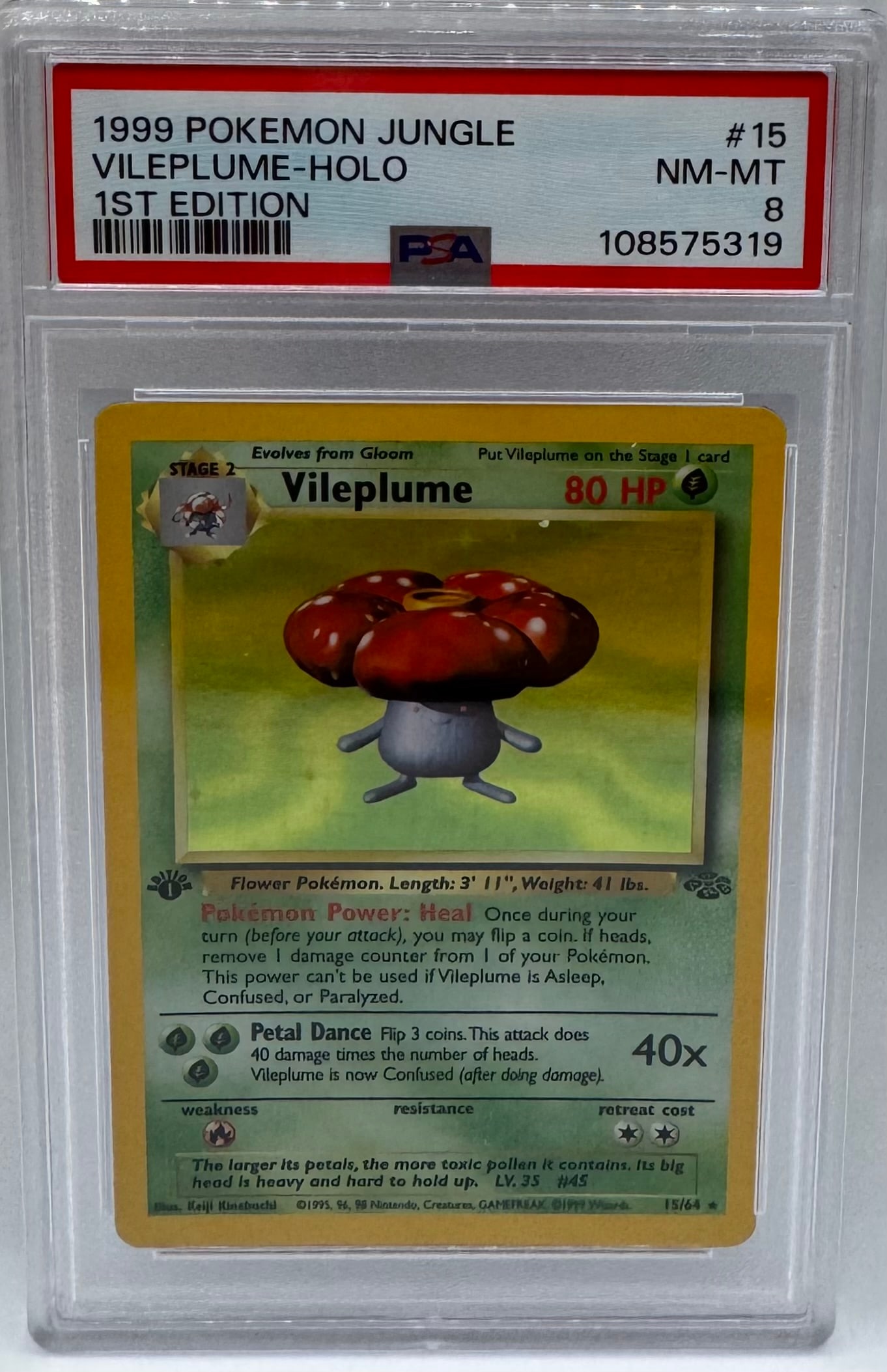 1999 Pokemon Vileplume Holo 1st Edition Card (1 of 2)