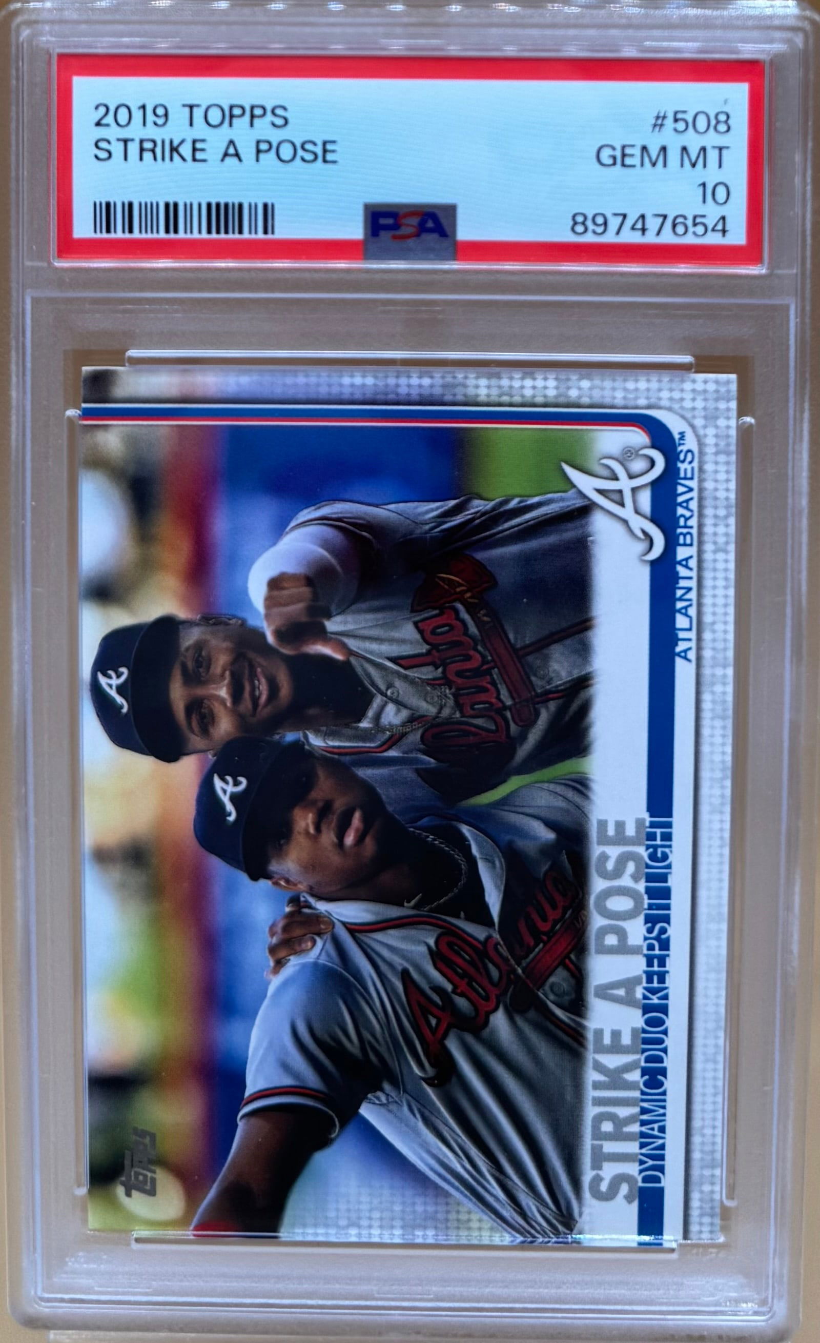 2019 Topps Strike A Pose Ronald Acuna Card: 2019 Topps Strike A Pose Ronald Acuna Card PSA Mint 10