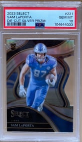 Sam LaPorta Rookie Die Cut Silver Prizm